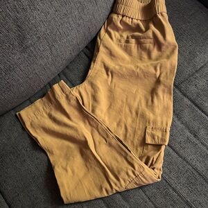 Casual Cargo Jogger Pants in Mustard